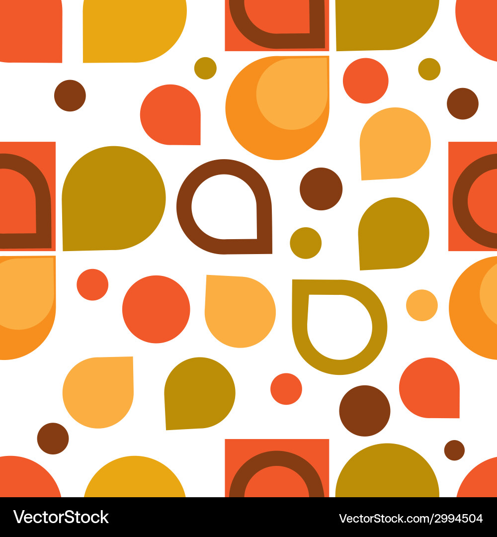 Abstract retro geometric seamless pattern vector image