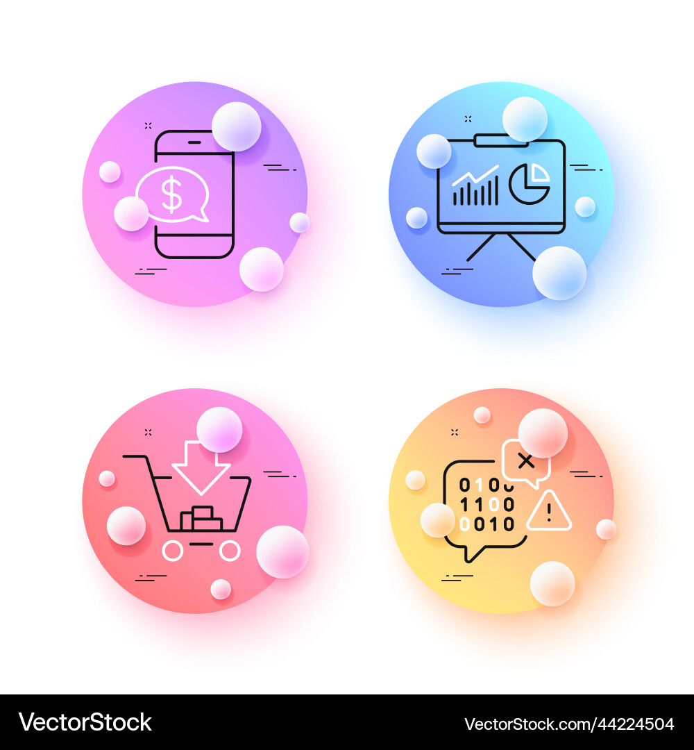 Binary code presentation and phone payment Binary code presentation and phone payment vector image