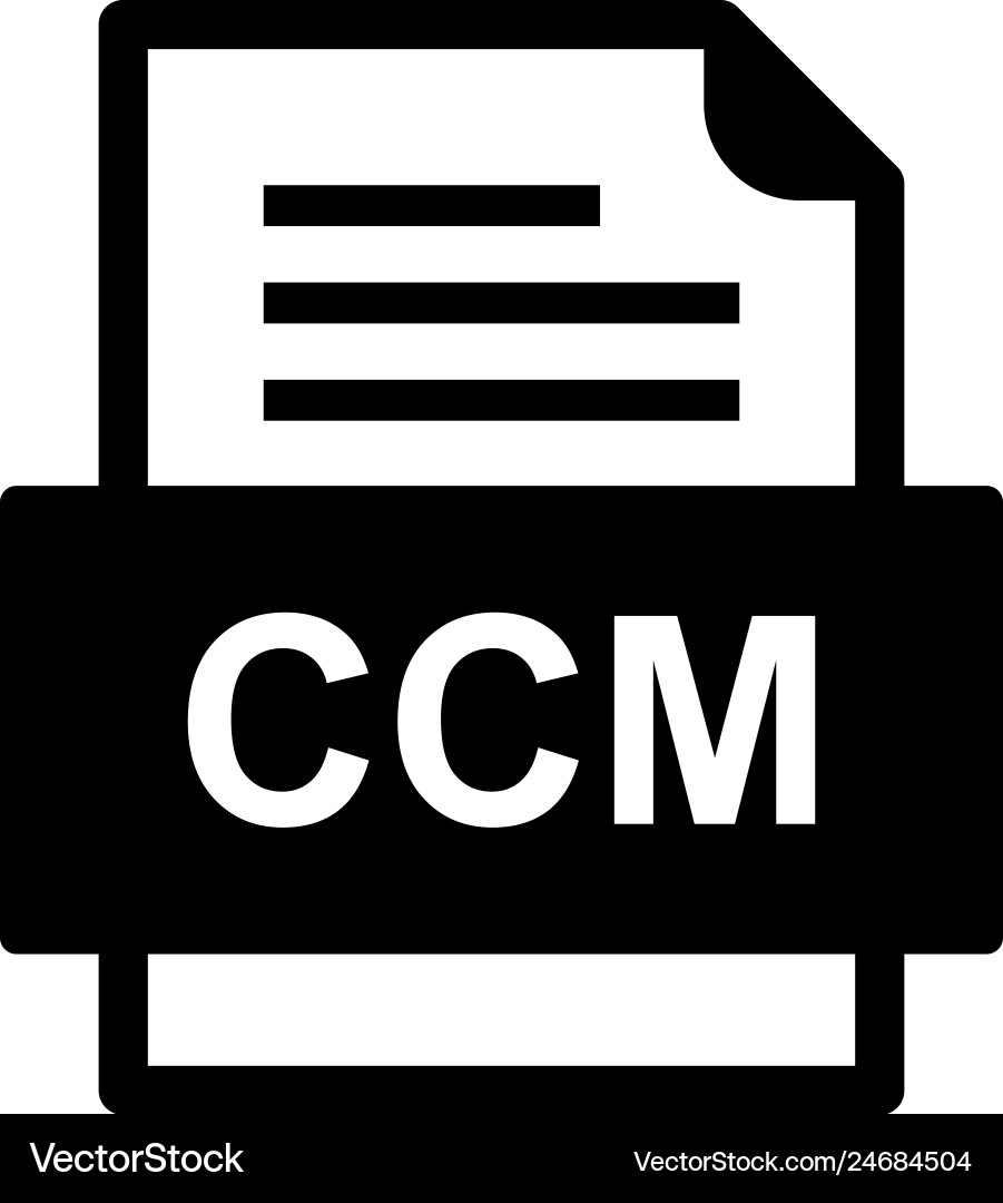 Ccm file document icon Vector Image
