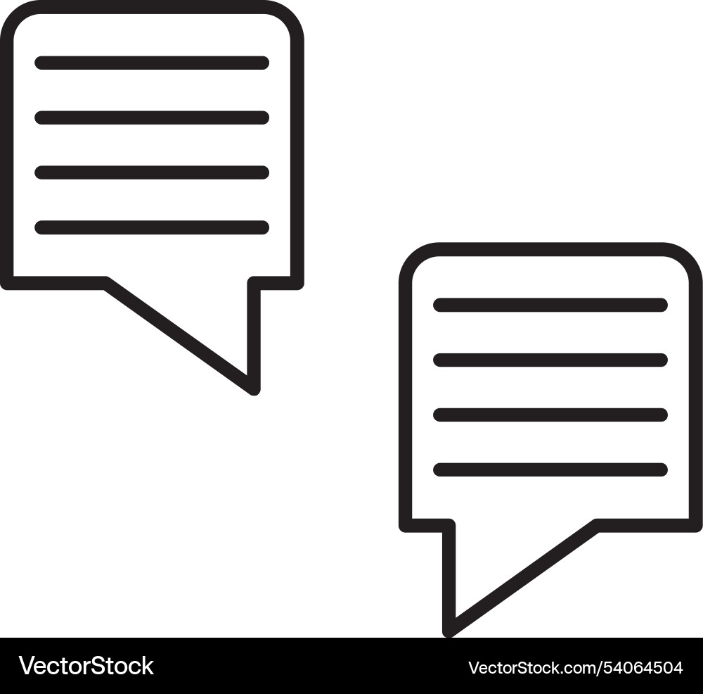 Chat line icon design Vector Image