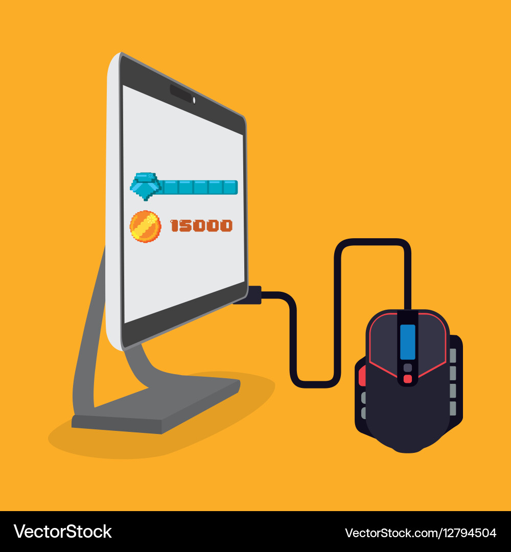 Computer mouse omline game technology digital Vector Image
