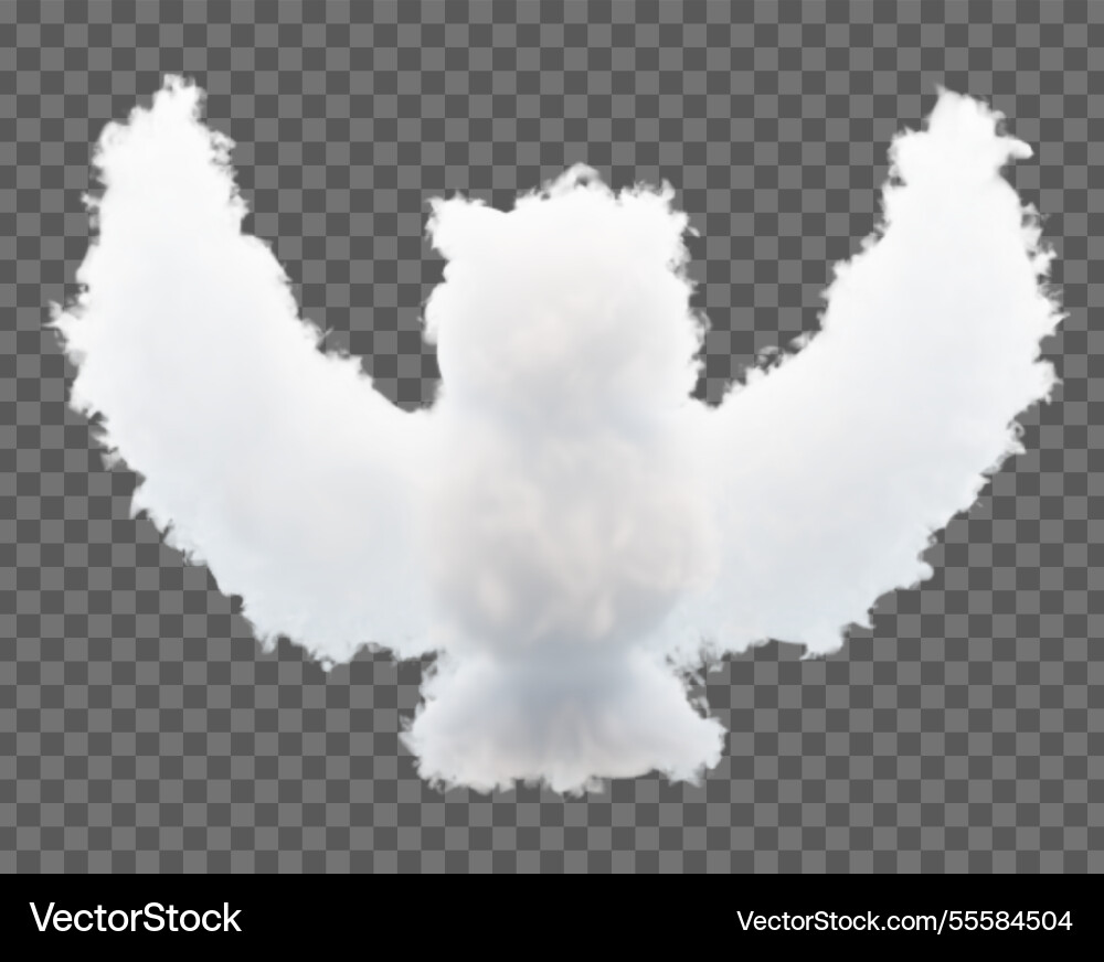 Drawing of clouds in the form a bird Drawing of clouds in the form a bird vector image