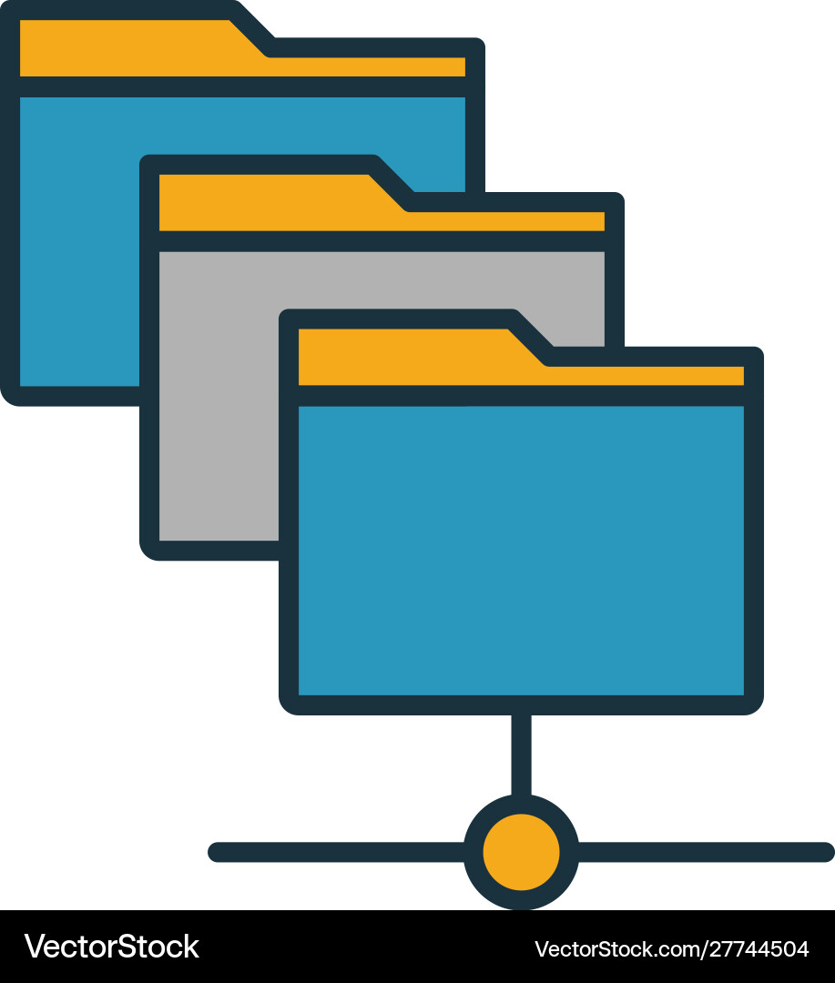File manager icon simple element from web hosting File manager icon simple element from web hosting vector image
