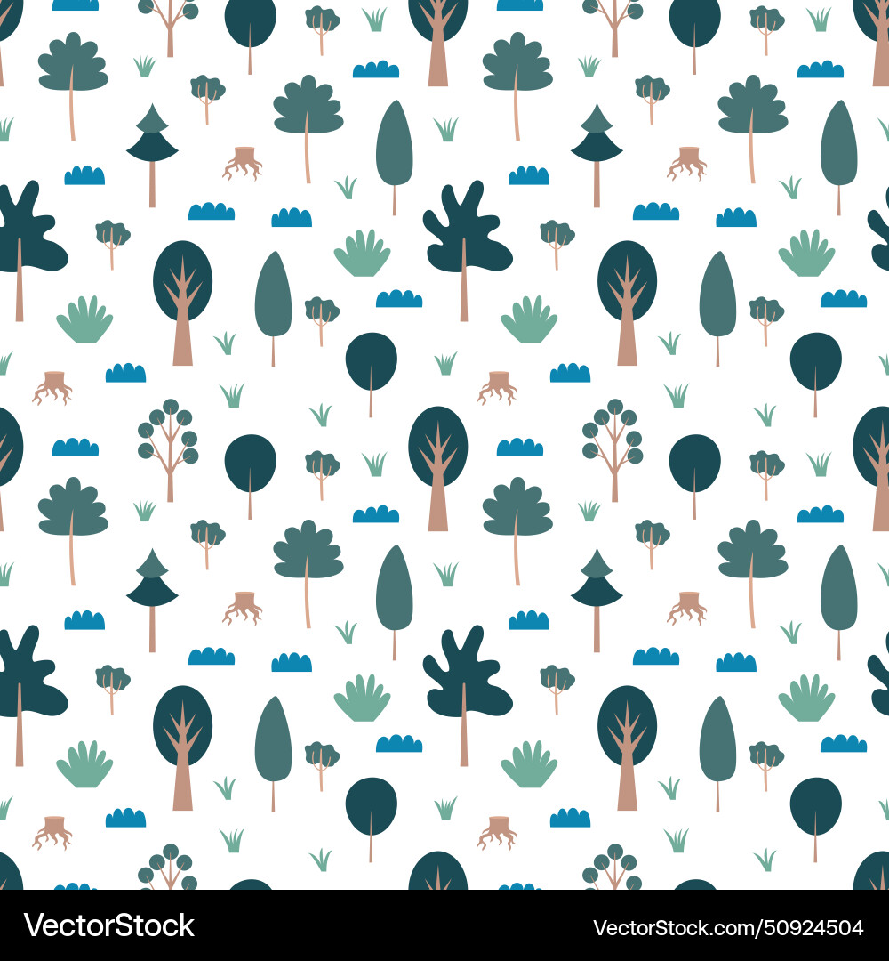 Forest seamless pattern Vector Image