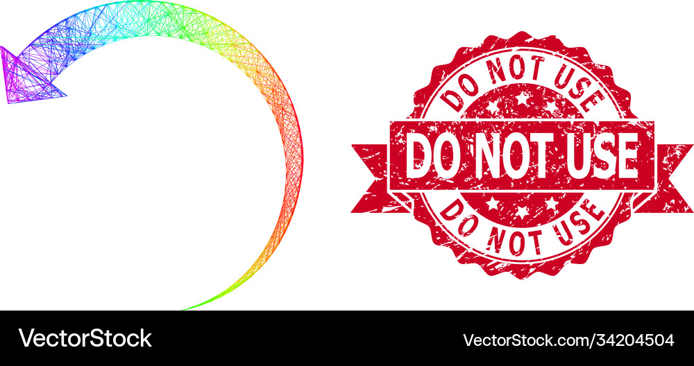Grunge do not use stamp seal and multicolored Vector Image