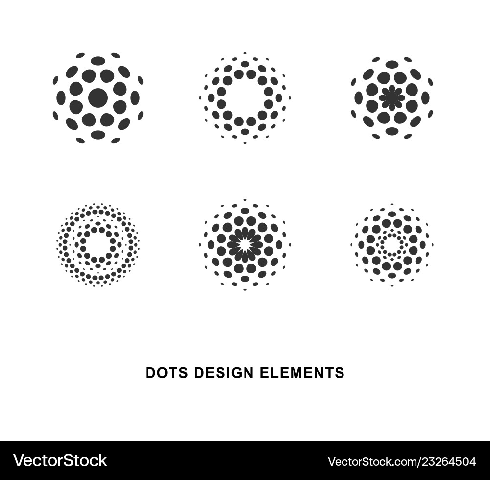 Halftone dots forms Halftone dots forms vector image