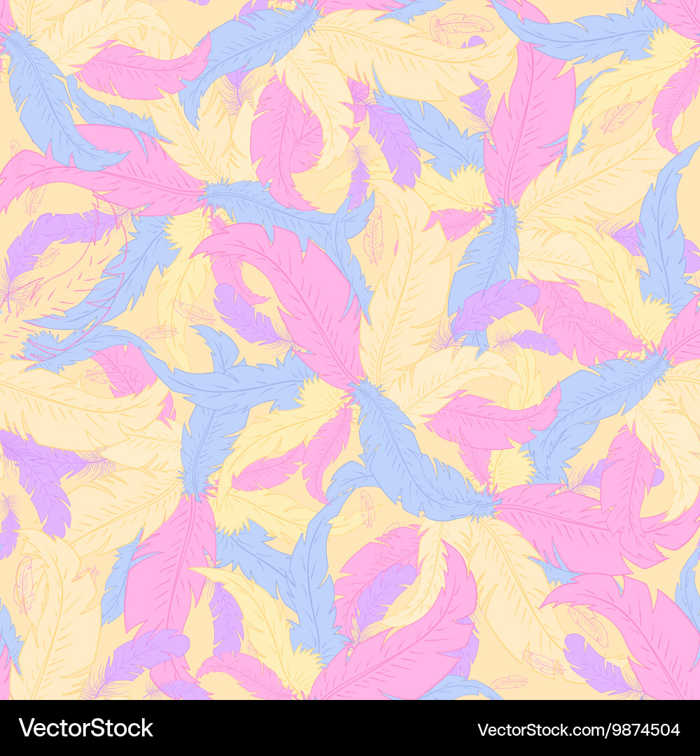 Hand drawn boho seamless pattern with colored vector image