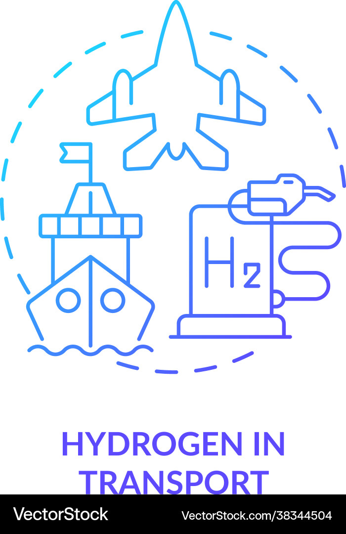 Hydrogen Fuel Transport Icon Vector Image