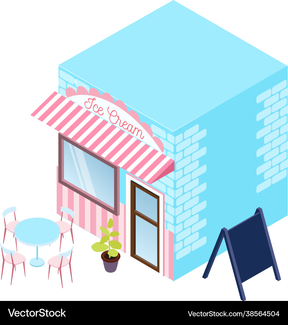 Ice cream shop Ice cream shop vector image