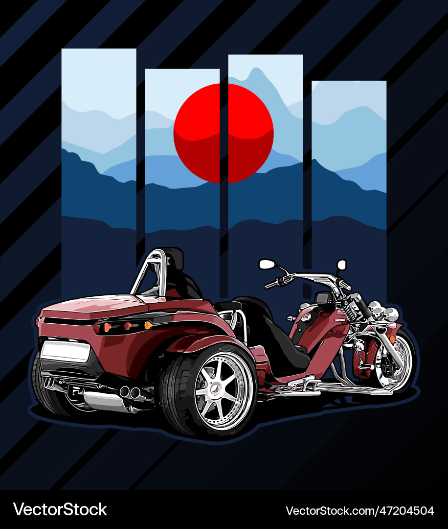 Motor tricycle template for design needs Motor tricycle template for design needs Vector Image