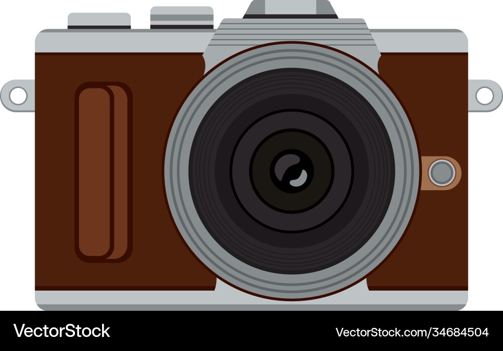 Old retro camera device icon Vector Image