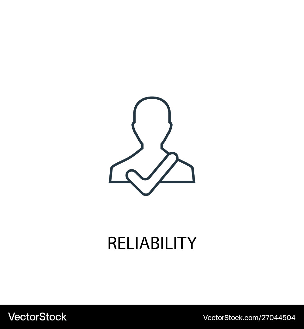 Reliability concept line icon simple element vector image