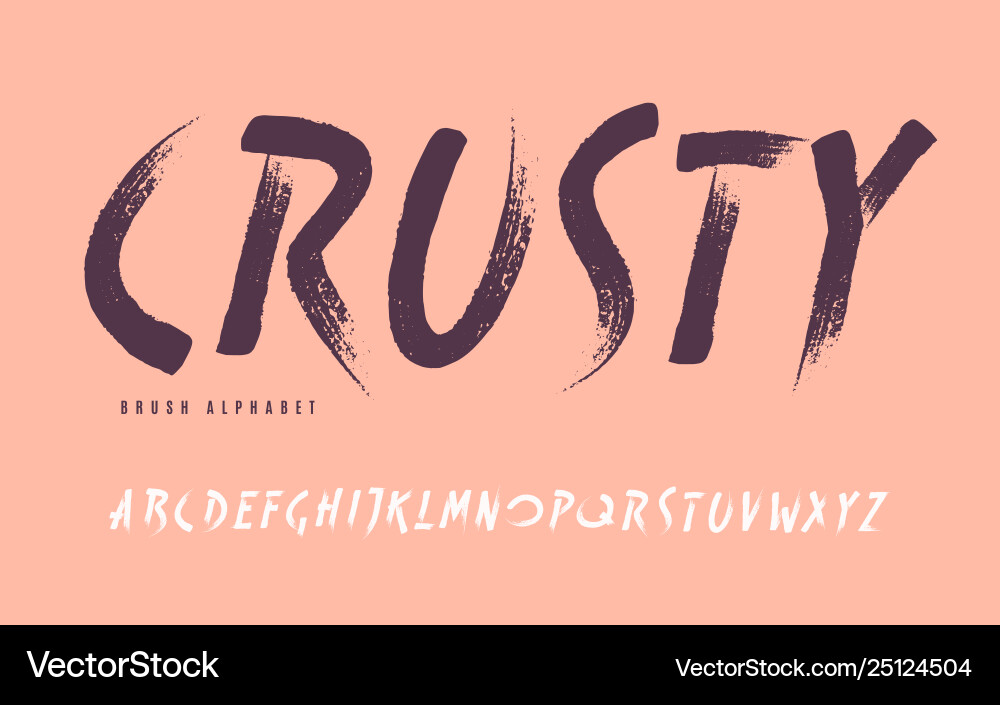Stylish painted a brush uppercase Stylish painted a brush uppercase vector image