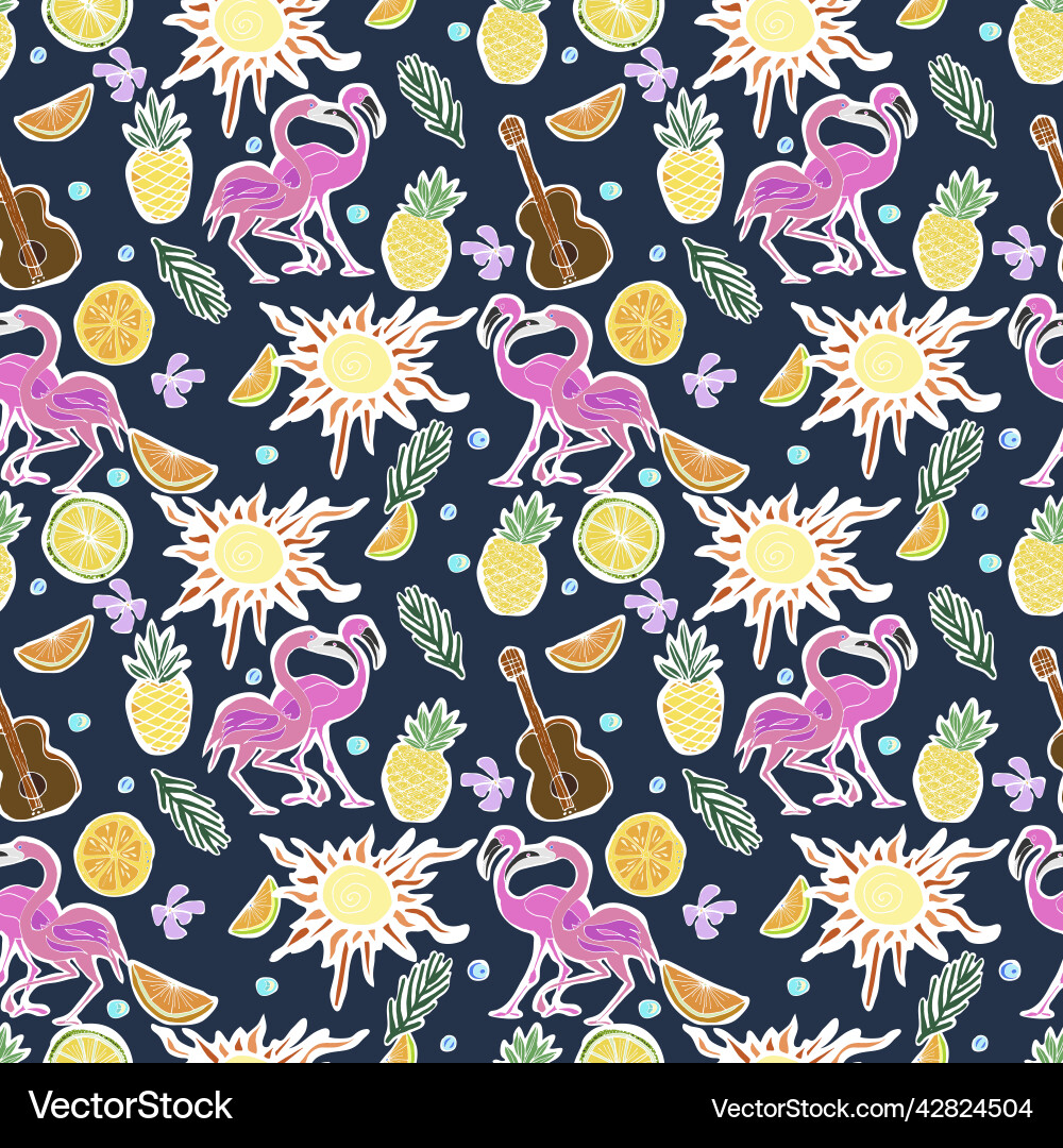 Tropical Summer Pattern Vector Image