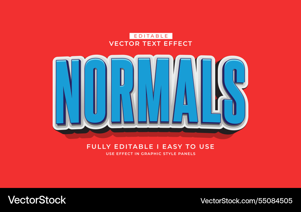 3d editable text effect typography style template 3d editable text effect typography style template vector image