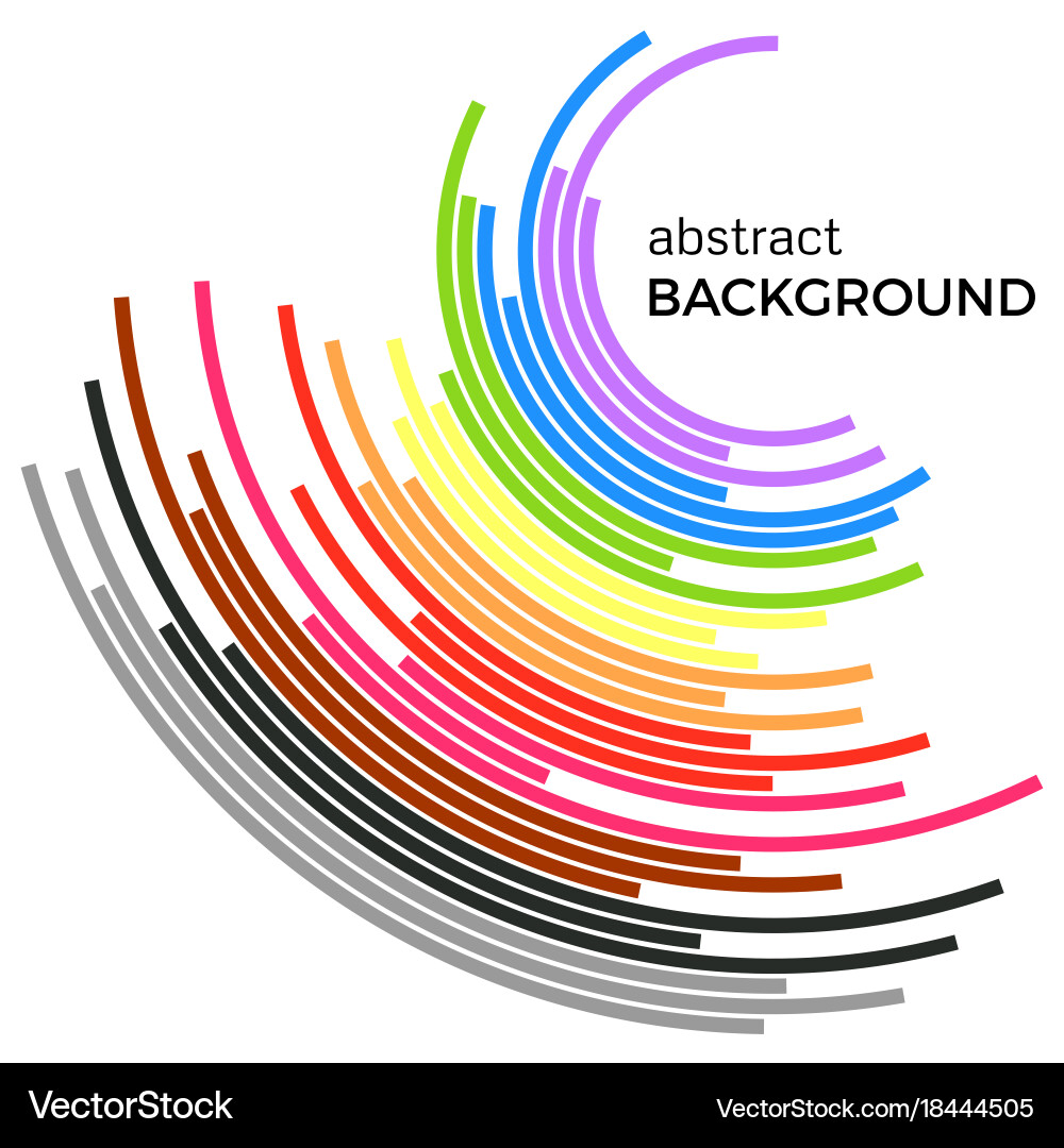 Abstract background with colorful rainbow lines Vector Image
