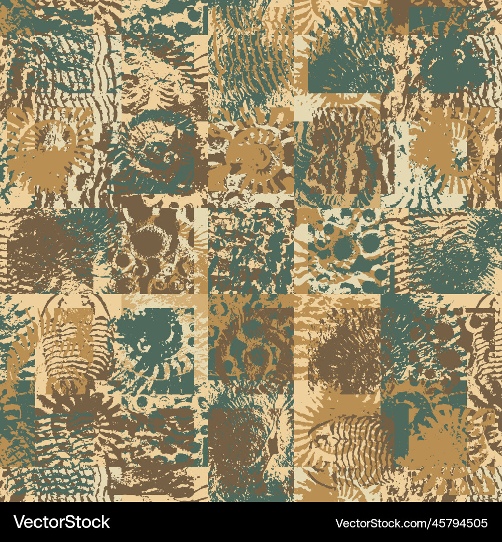 Ancient Fossil Pattern vector image