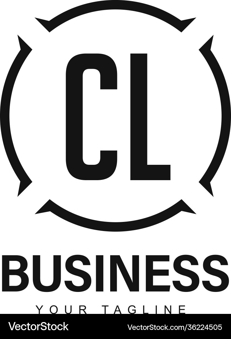 Cl initial a logo design with abstract style Cl initial a logo design with abstract style vector image