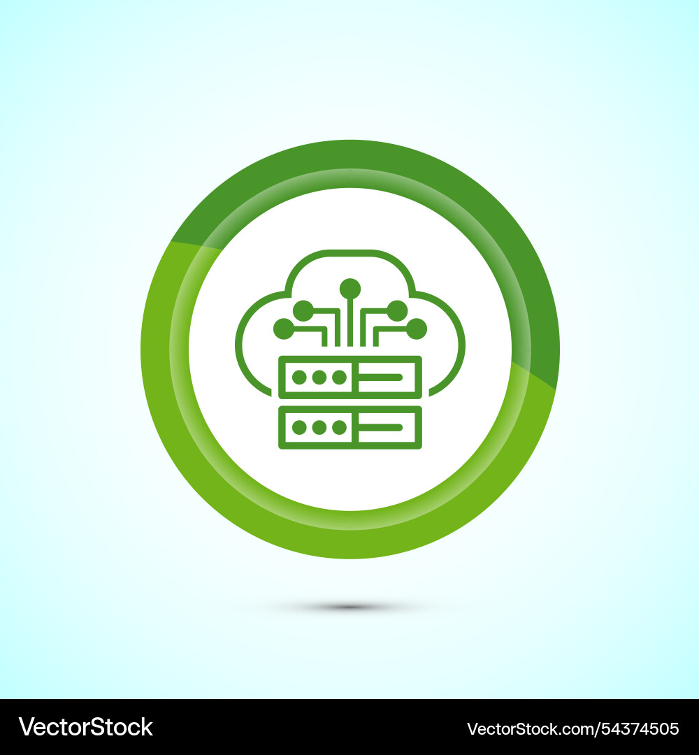 Cloud computing icon design data storage Vector Image