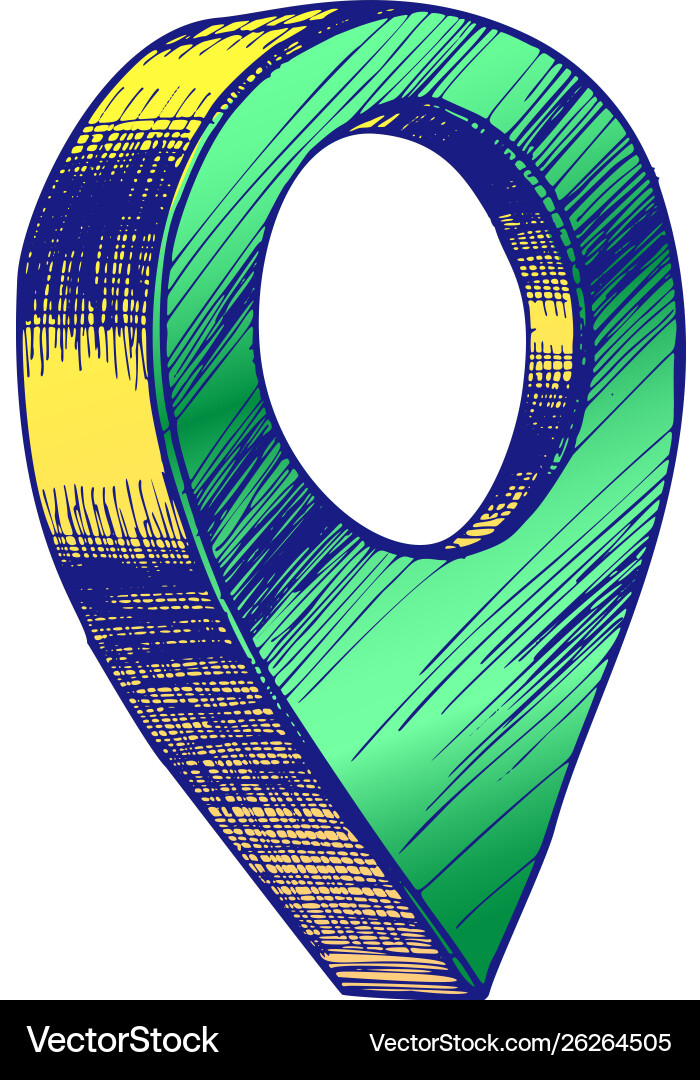 Color map pointer gps location sign detail symbol Color map pointer gps location sign detail symbol vector image