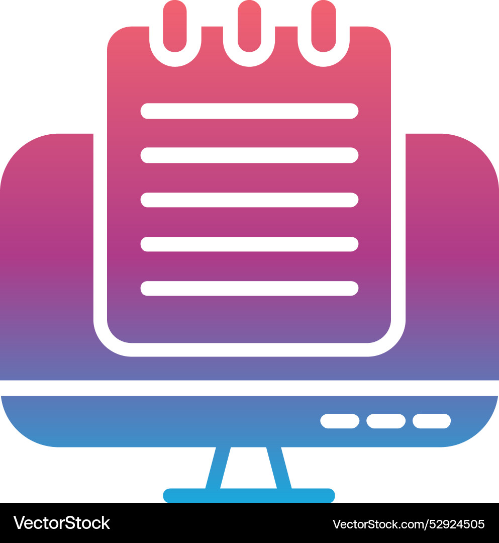 Desktop computer icon design Vector Image