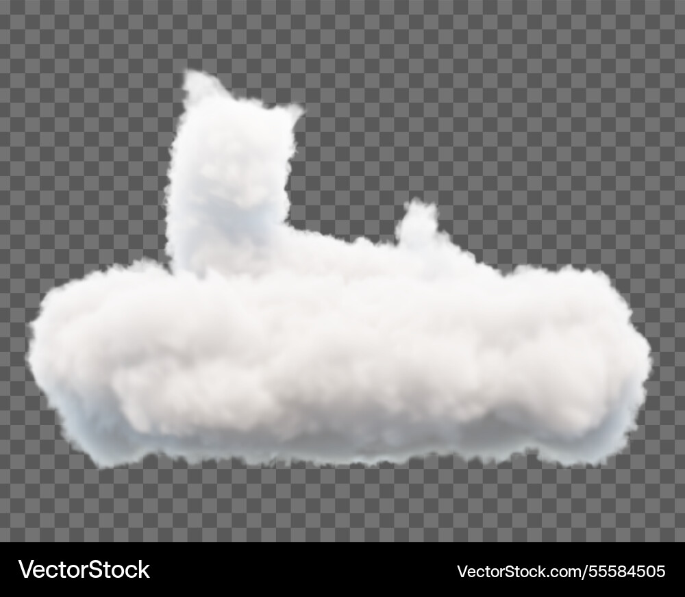 Drawing of clouds in the form a cat Drawing of clouds in the form a cat vector image