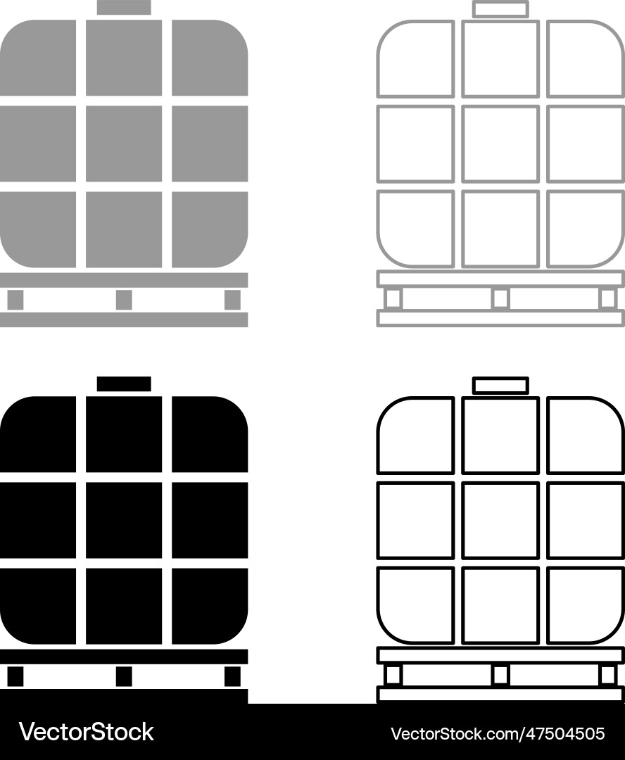 Intermediate Bulk Container (IBC) Tank vector image