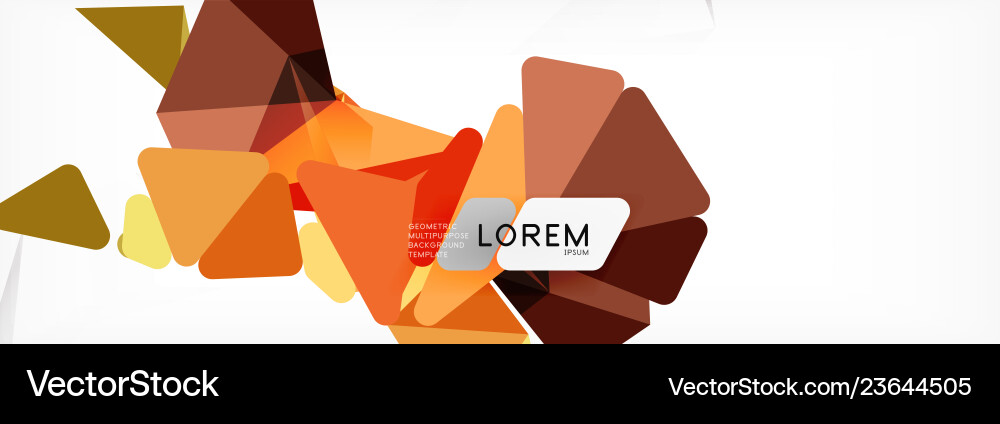 Mosaic triangular low poly style abstract vector image