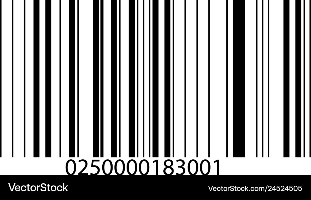 Realistic bar code icon Realistic bar code icon vector image