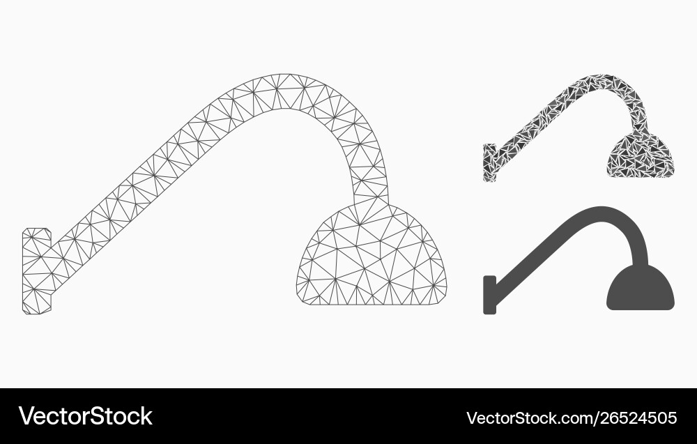 Tap mixer mesh network model and triangle Tap mixer mesh network model and triangle vector image