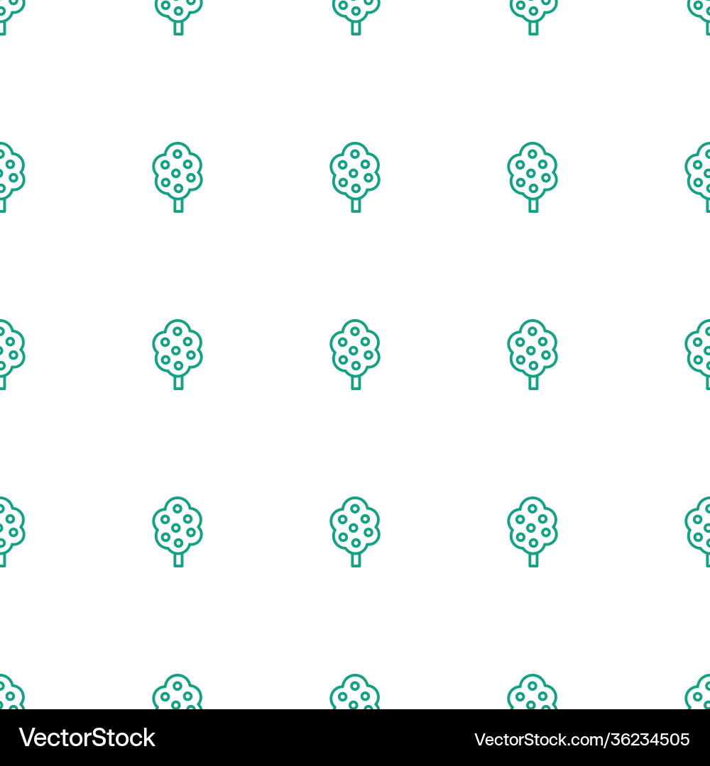 Tree icon pattern seamless white background vector image