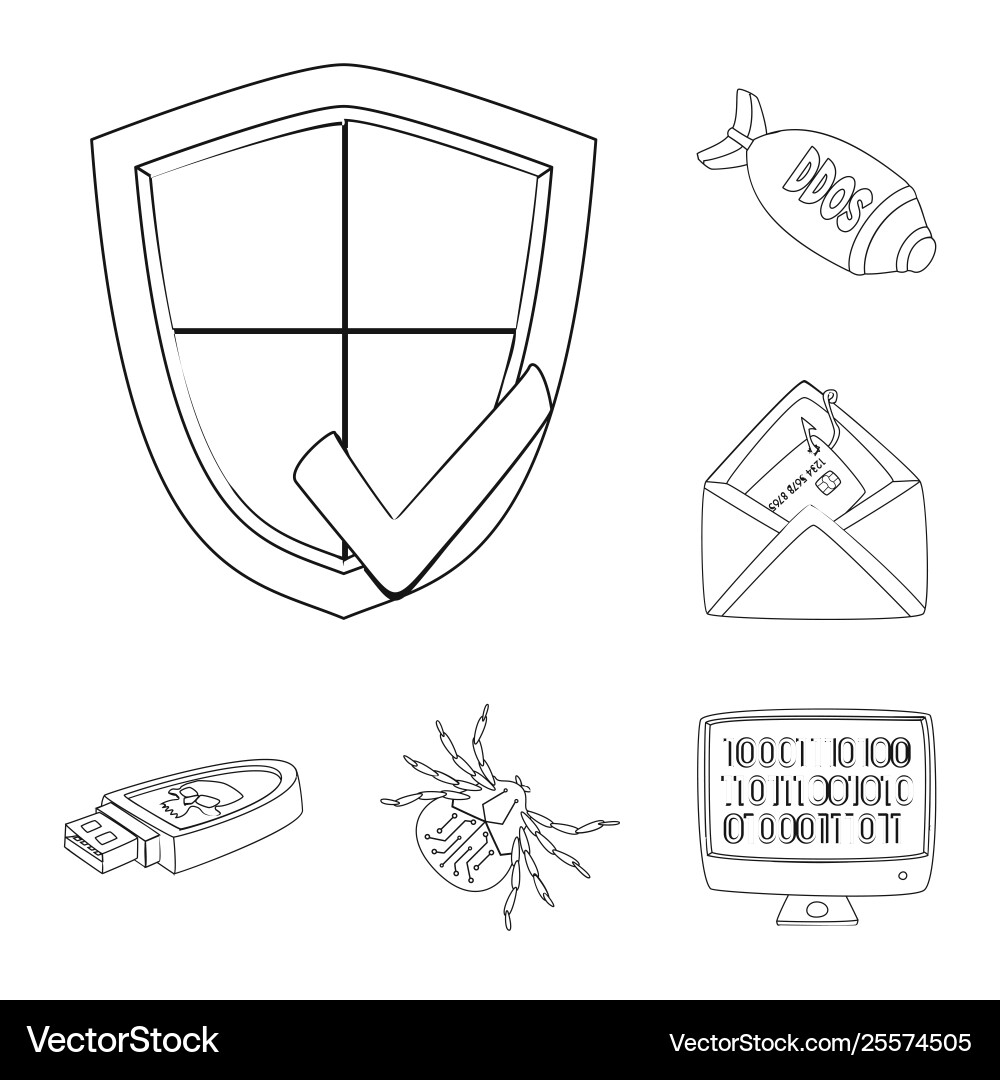 Virus and secure symbol Vector Image