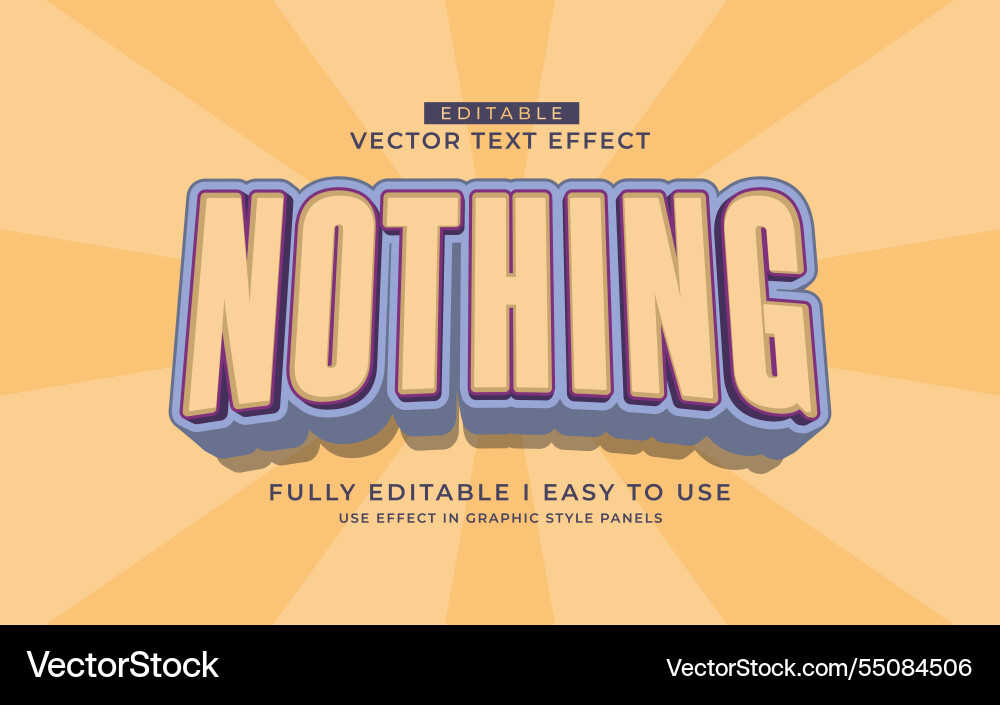 3d editable text effect typography style template 3d editable text effect typography style template vector image