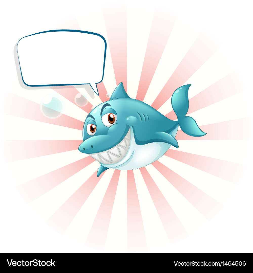 A shark with an empty callout Vector Image