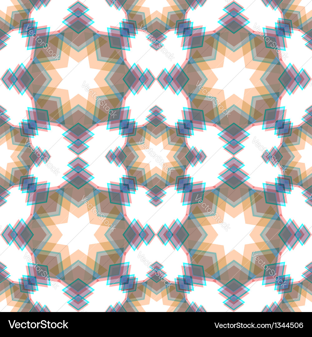 Abstract snowflake puzzled seamless pattern backgr vector image