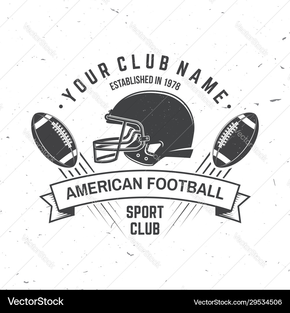 American football or rugby club badge American football or rugby club badge vector image