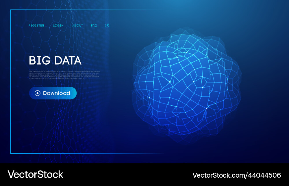Big data cloud technology background blockchain Vector Image