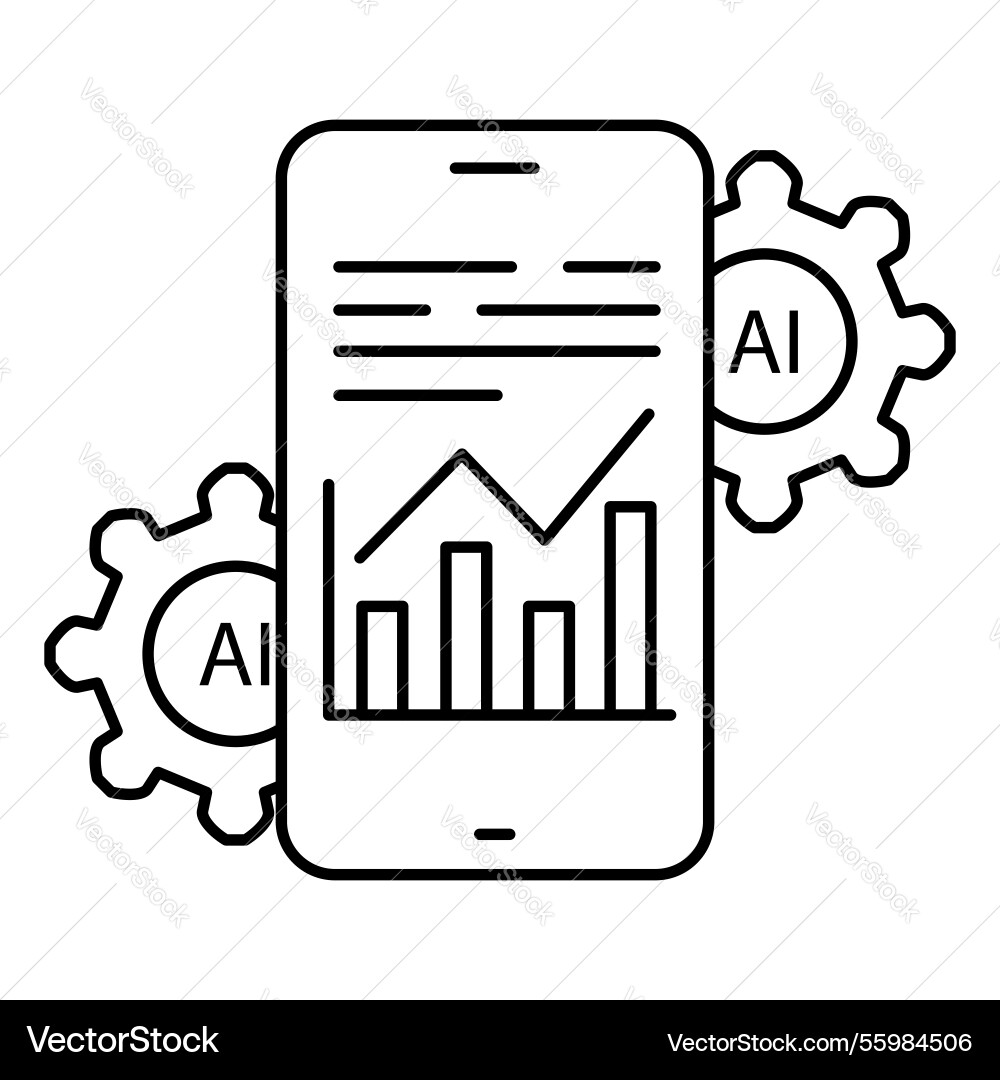 Business application ai automation and mobile Business application ai automation and mobile vector image