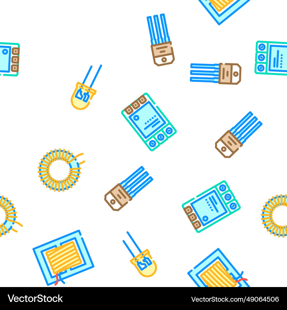 Component electronic chip seamless pattern Component electronic chip seamless pattern Vector Image