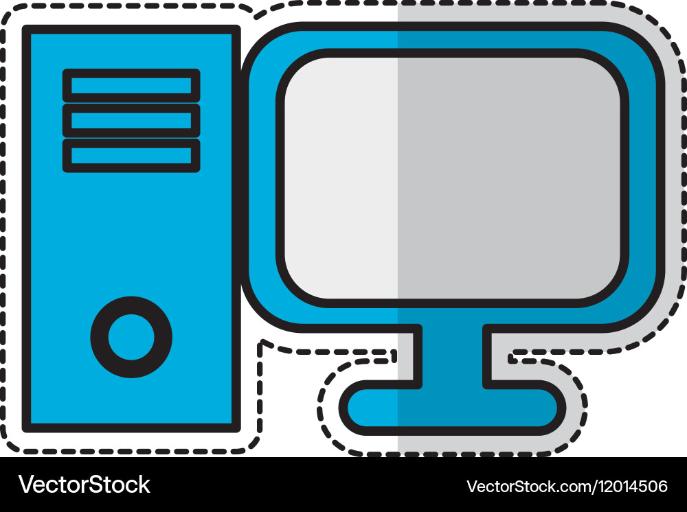 Computer device icon Vector Image