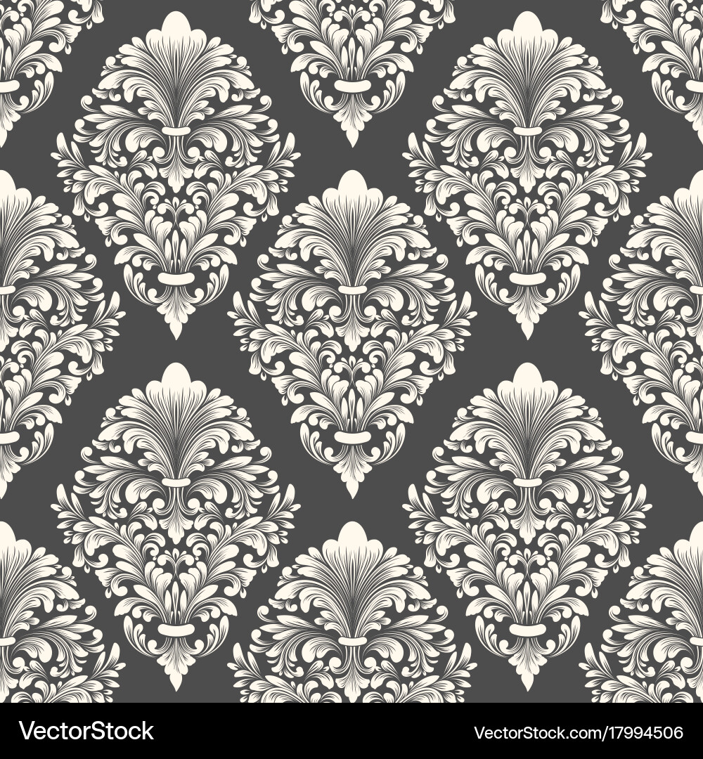 Damask seamless pattern background Vector Image