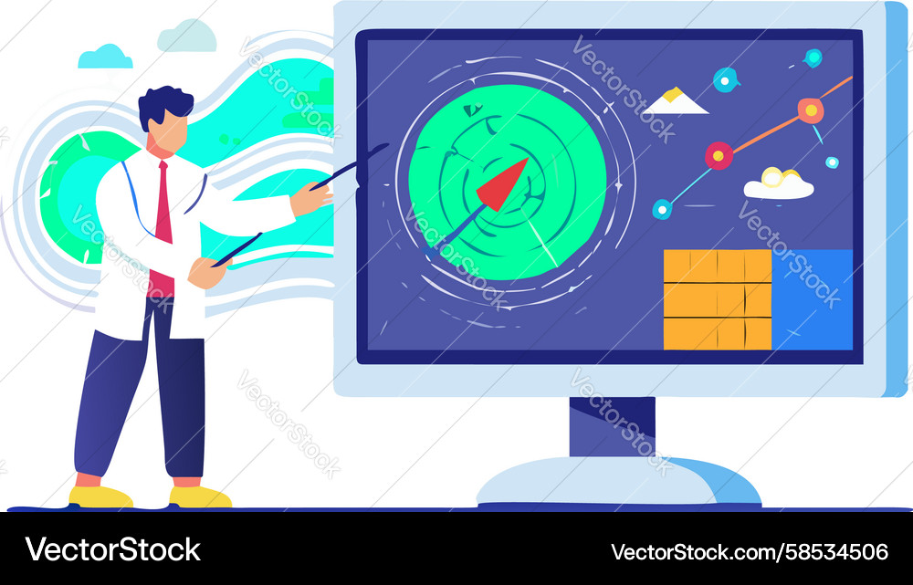 Data Analysis & Performance Monitoring Vector Image