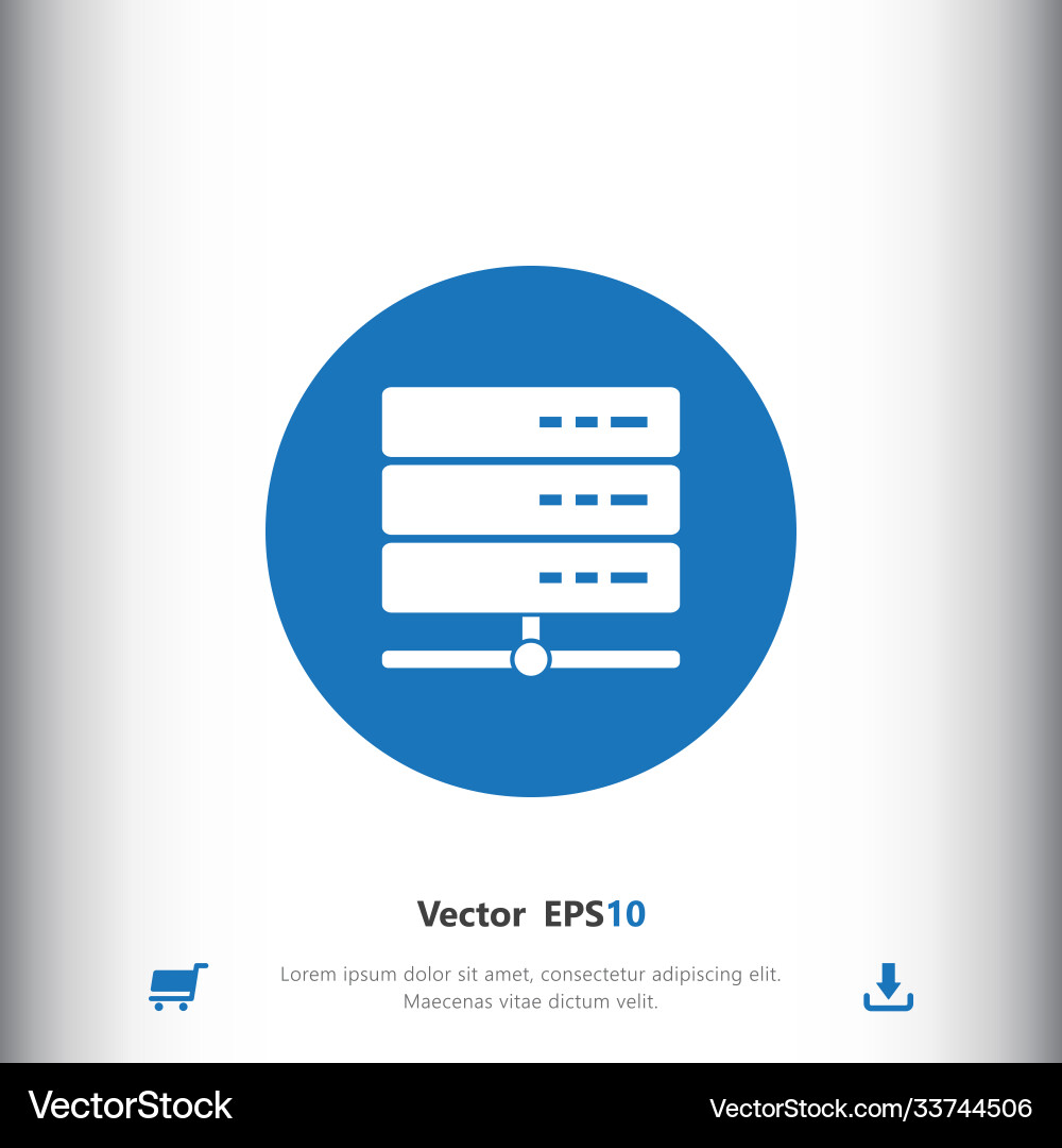 Database server icon sign storage Database server icon sign storage vector image