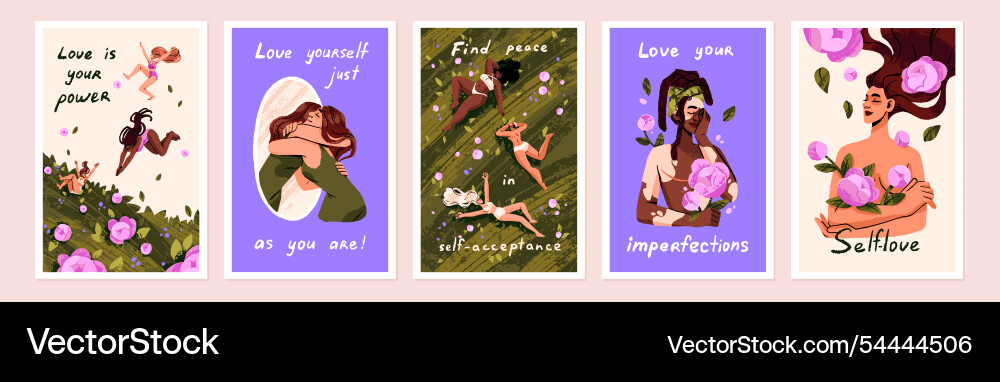 Designs der Liebe selbst Karten setzen Frauen Designs der Liebe selbst Karten setzen Frauen vektorbild