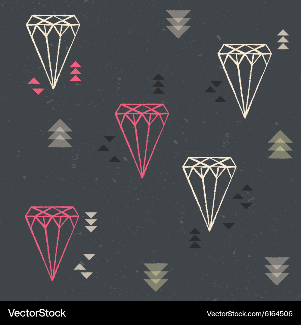 Diamond and Triangle Pattern vector image
