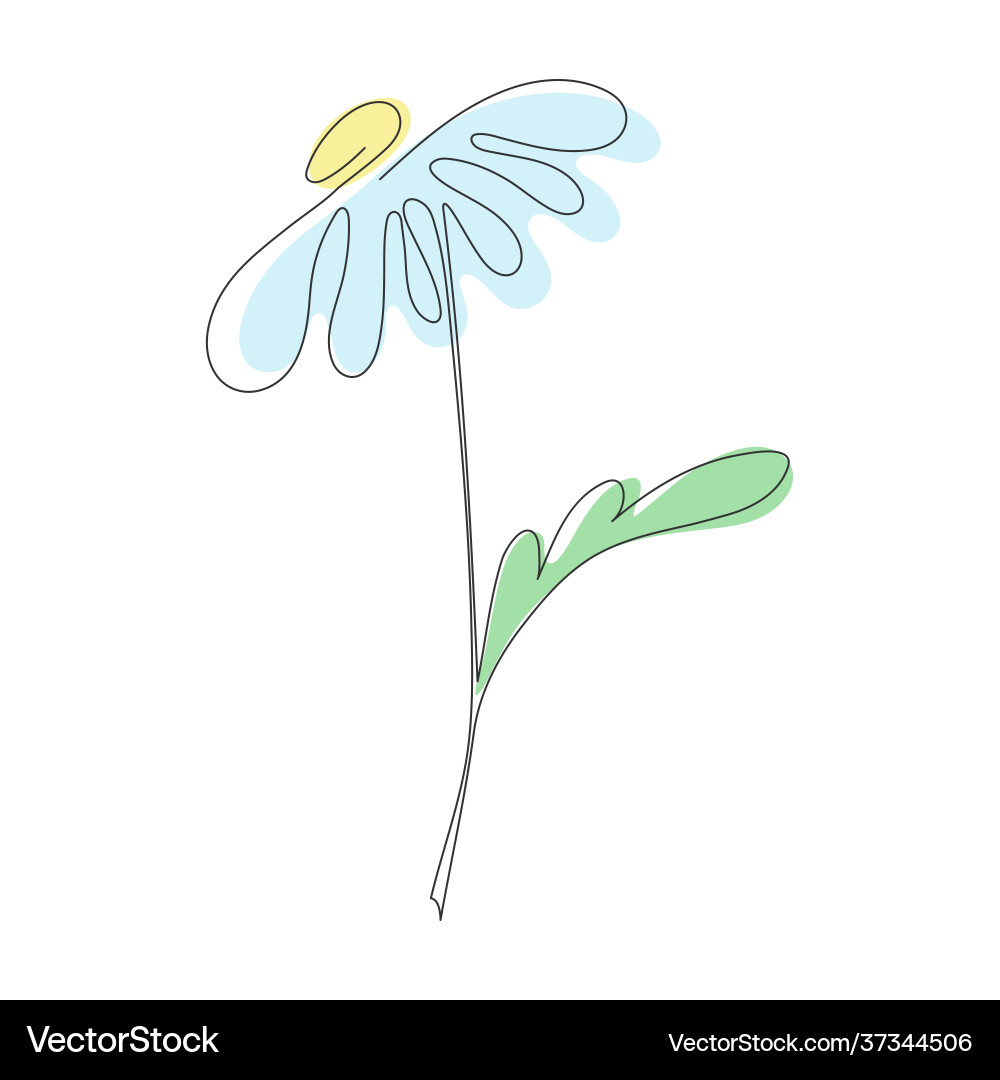 Flower in style a continuous line Flower in style a continuous line vector image