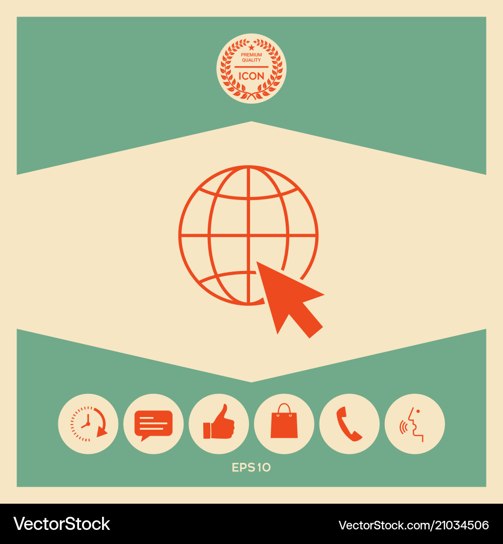 Go to web internet icon Go to web internet icon vector image