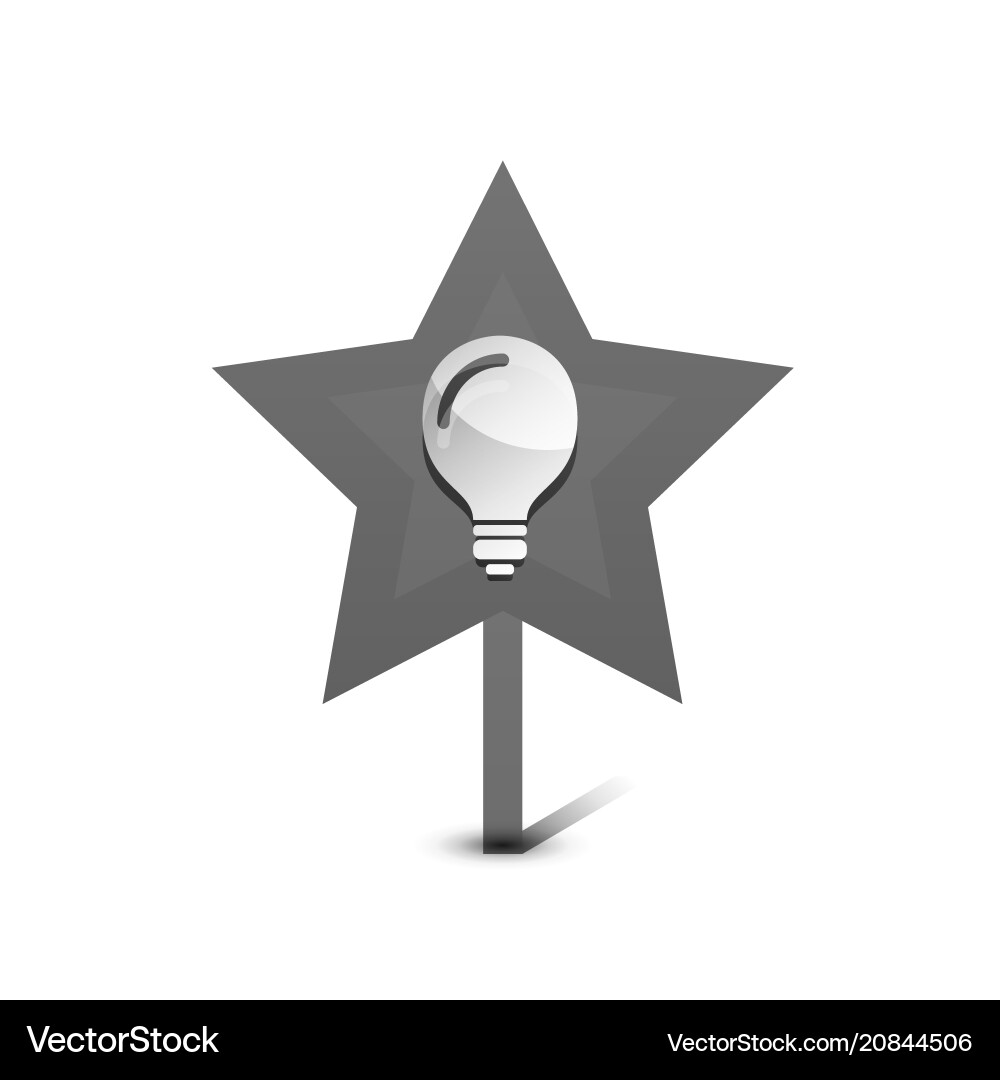Light bulb new idea concept web button Vector Image