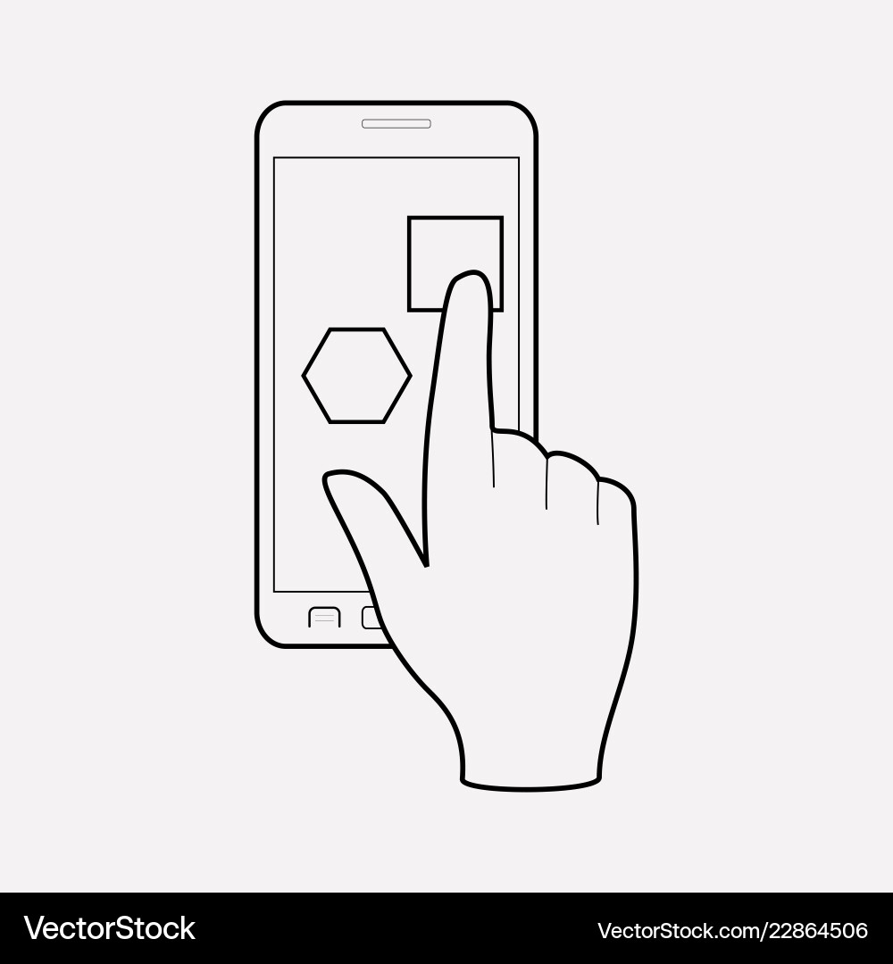 Mobile app icon line element Vector Image