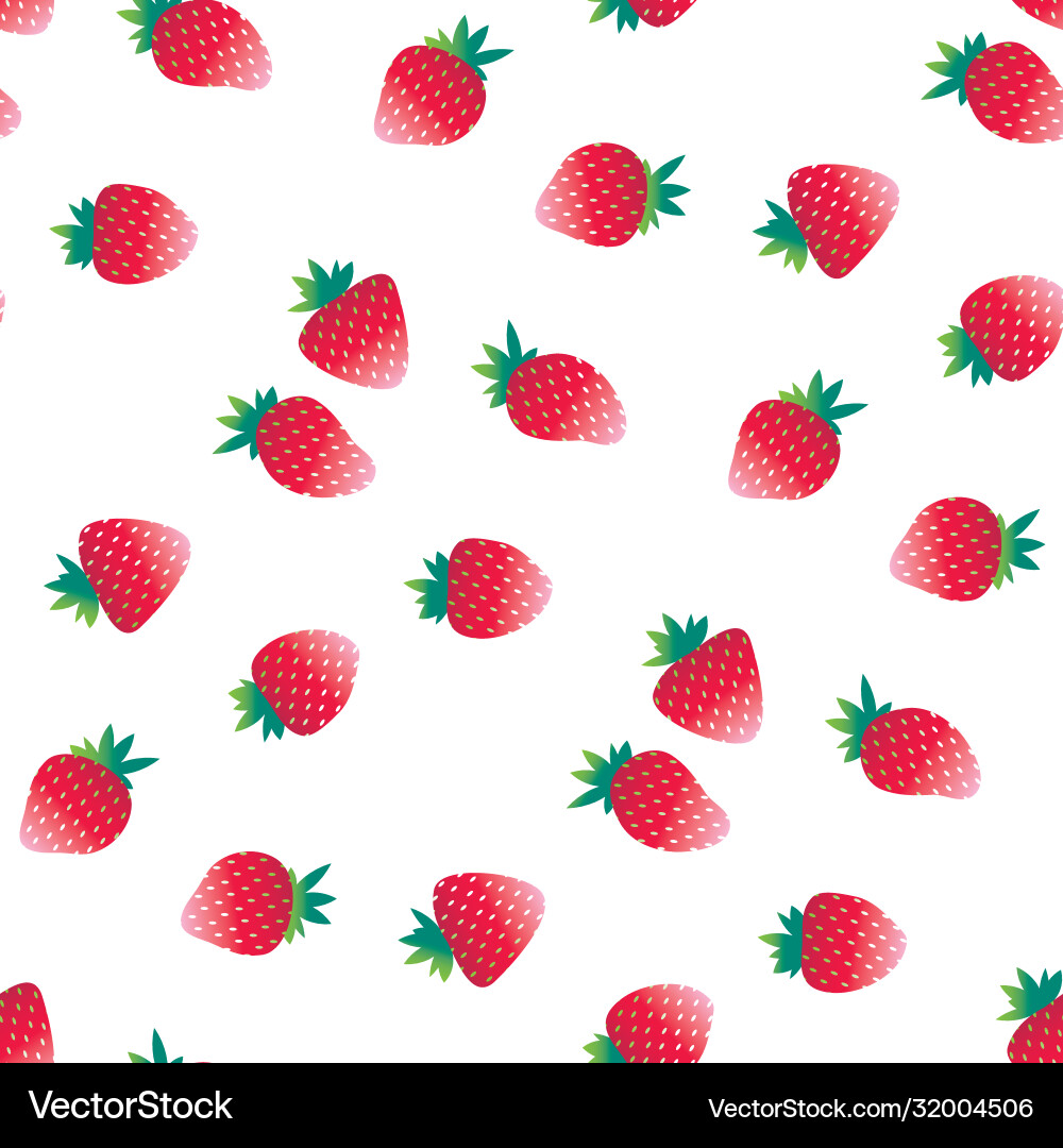Naive simple strawberry polka dot pattern Naive simple strawberry polka dot pattern vector image
